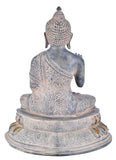 White Whale Brass Buddha Statue Blessing Murti for Home Decor Entrance Office Table Living Room Meditation Luck Gift Feng Shui Home Décor