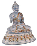 White Whale Brass Buddha Statue Blessing Murti for Home Decor Entrance Office Table Living Room Meditation Luck Gift Feng Shui Home Décor