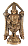 White Whale Lord Tirupati Balaji/Sri Venkateswara Brass Statue Religious Strength God Sculpture Idol - 24 Inches