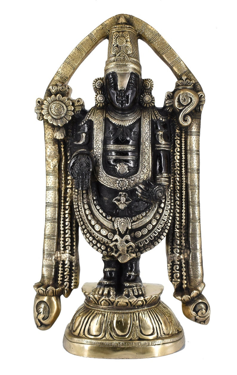 White Whale Lord Tirupati Balaji/Sri Venkateswara Brass Statue ...