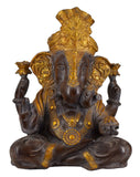 White Whale Antique Brass Mangalkari Ganesha Statue Bhagwan Idol Ganesha Statue Ganpati Murti Home Décor