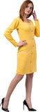 Whitewhale Women Bodycon Yellow Dress