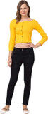 Whitewhale Casual Regular Sleeves Solid Women Mustard Top