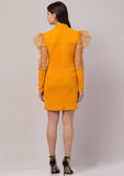 Whitewhale Women Bodycon Mustard Dress