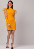 Whitewhale Women Bodycon Mustard Dress