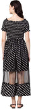 Whitewhale Women Fit and Flare Black Dress