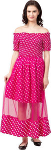 Whitewhale Women Fit and Flare Pink Dress