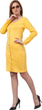 Whitewhale Women Bodycon Yellow Dress