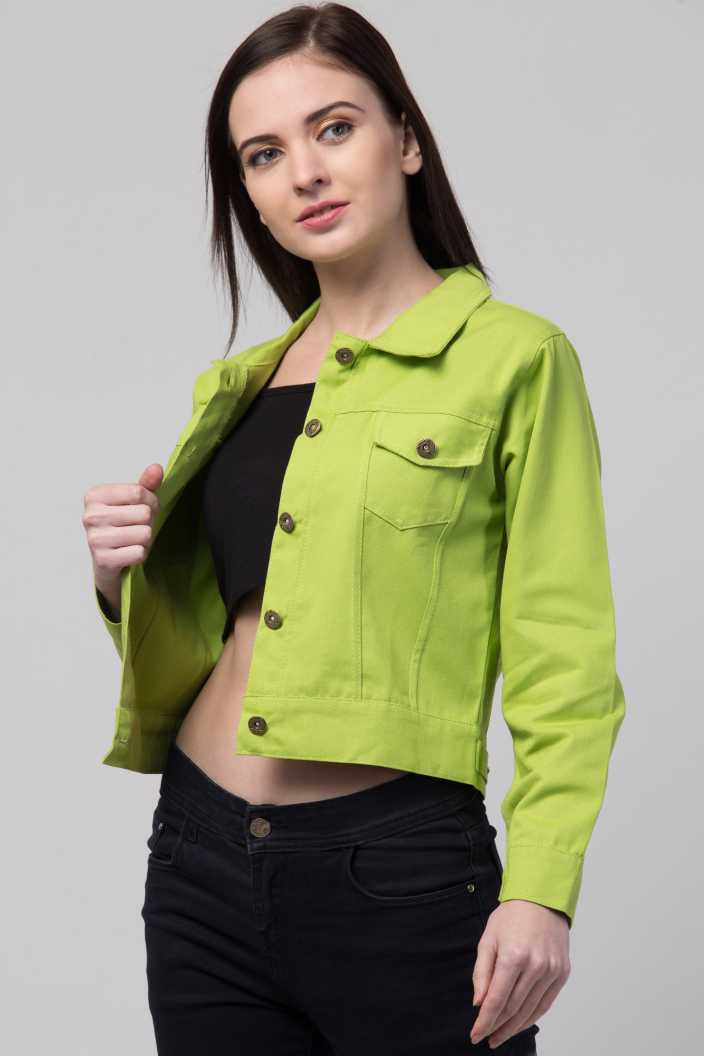 GBFHGTG Flap Pocket Crop Denim Jacket (Color : Hot Pink, Size : S) : Buy  Online at Best Price in KSA - Souq is now Amazon.sa: Fashion