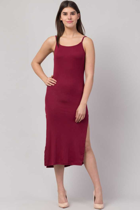 Whitewhale Women Bodycon Maroon Dress