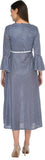 Whitewhale Women Fit and Flare Blue, White Dress