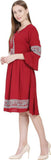 Whitewhale Women A-line Maroon Dress