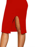 Whitewhale Women Bodycon Red Dress