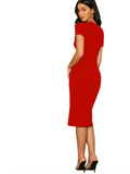 Whitewhale Women Bodycon Red Dress