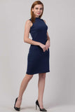 Whitewhale Women Bodycon Navy Blue Dress