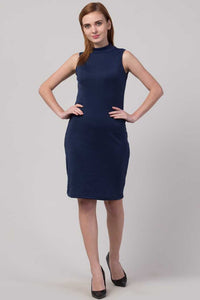 Whitewhale Women Bodycon Navy Blue Dress