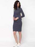 Whitewhale Women Bodycon Dark Blue Dress