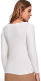 Whitewhale Casual Regular Sleeves Solid Women White Top