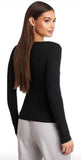 Whitewhale Casual Regular Sleeves Solid Women Black Top